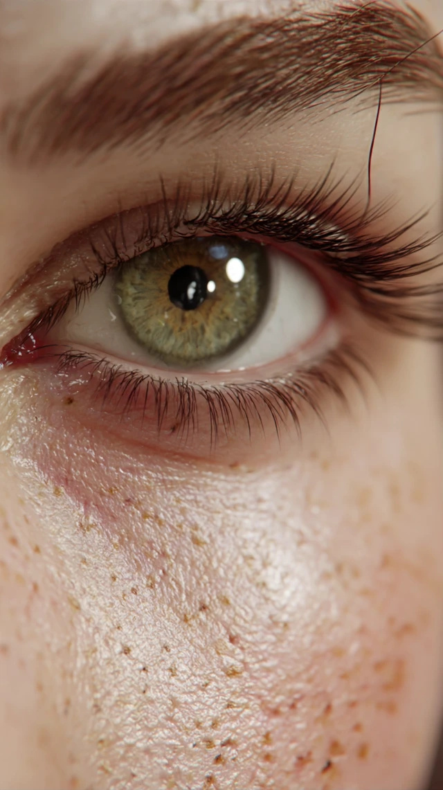Hyperrealistic Eye Close Up Detail Intense Gaze