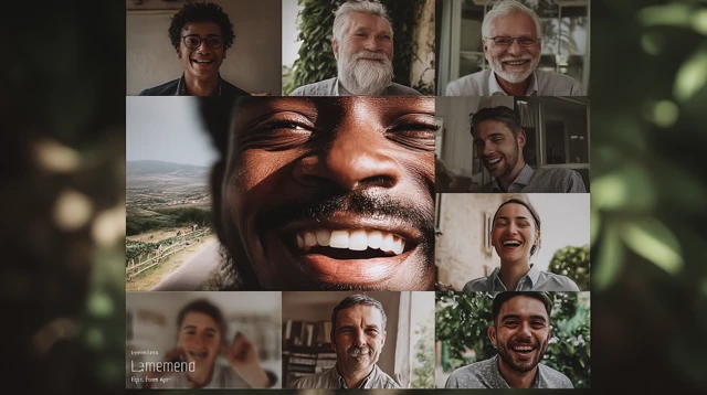 Online Community Video Chat Smiling Faces