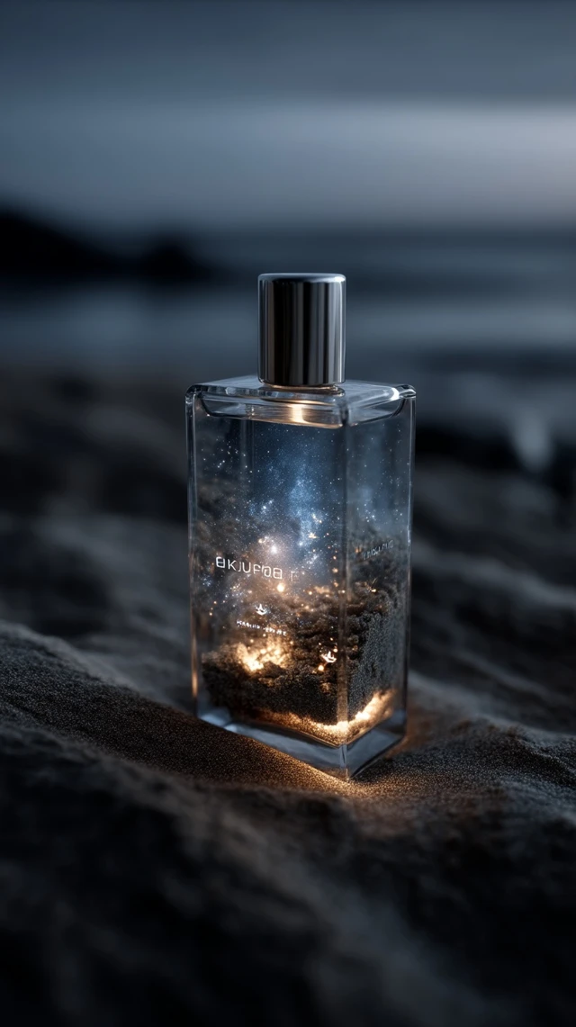 Mystical Perfume Bottle in Desert Night Fantasy