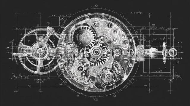 Mechanical Watch Movement Illustration
