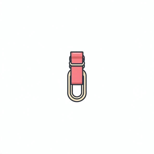 Paperclip Icon Simple Modern Vector Design