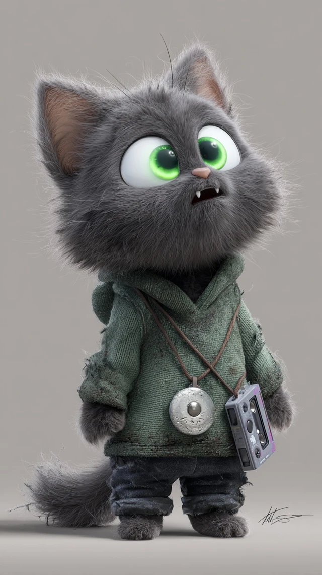 Cute Cartoon Cat Character Design