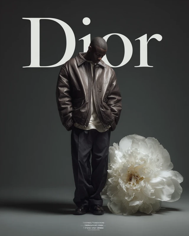 Dior Fashion Editorial with Oversized Jacket