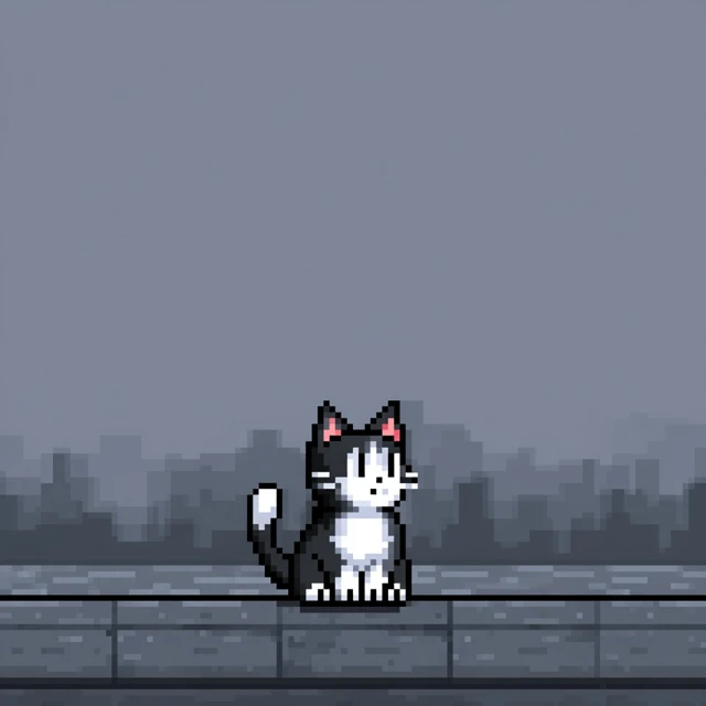 Pixel Cat Game Asset Animated GIF