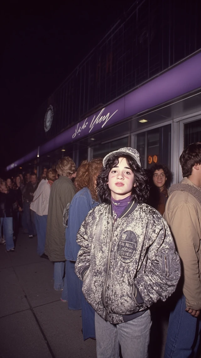 Nightclub Scene Young Woman with Bomber Jacket