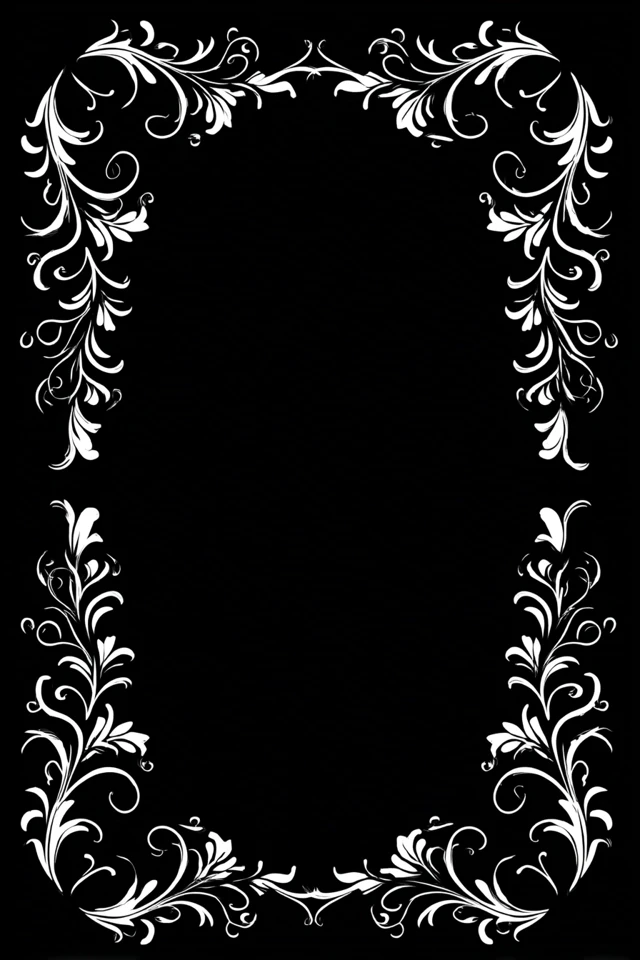 Black Ornamental Decorative Frame Pattern Vector