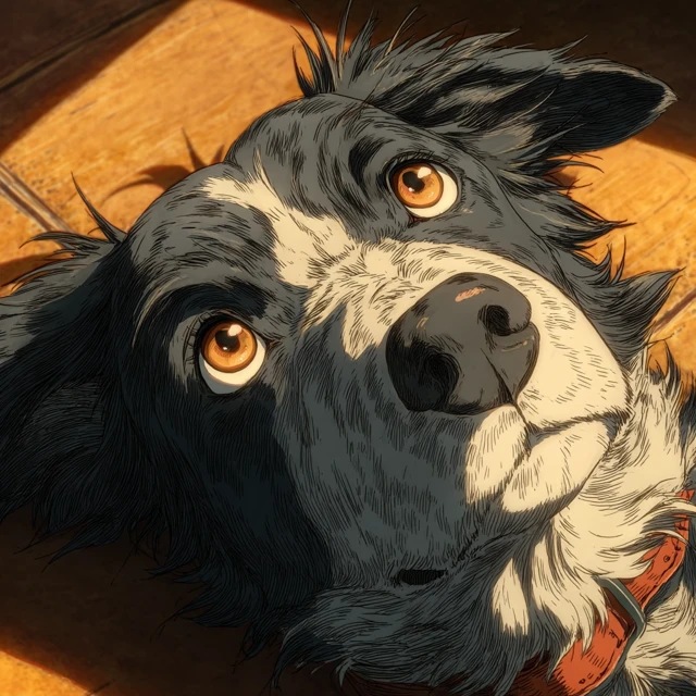 Anime Dog Max Waking Up