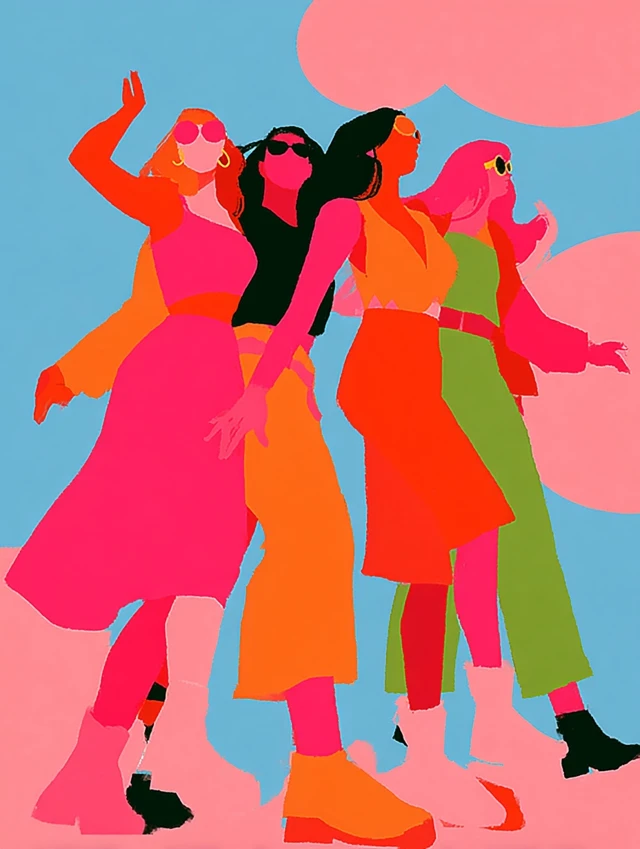 Summer Music Festival Illustration Colorful Dancing People