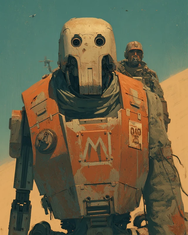 Mars Patrol Robot Ashley Wood Style Comic Cover