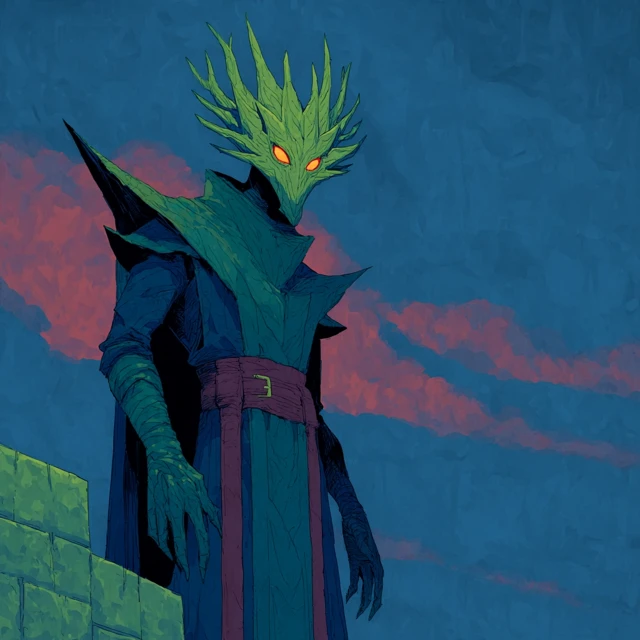 Grimdark Creature Illustration of a Humanoid