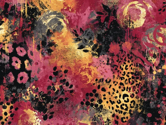 Abstract Leopard Print Aura Glow Art