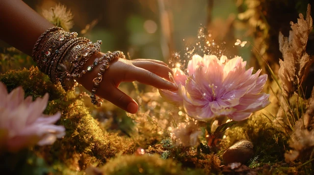 Magical Flower Fairy Hand African Flora 8K