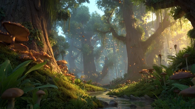 Enchanted Forest Dawn 3D Animation
