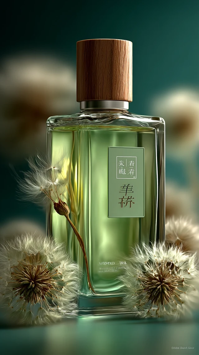 Tea Scented Perfume: Exquisite Glass and Wood Design
