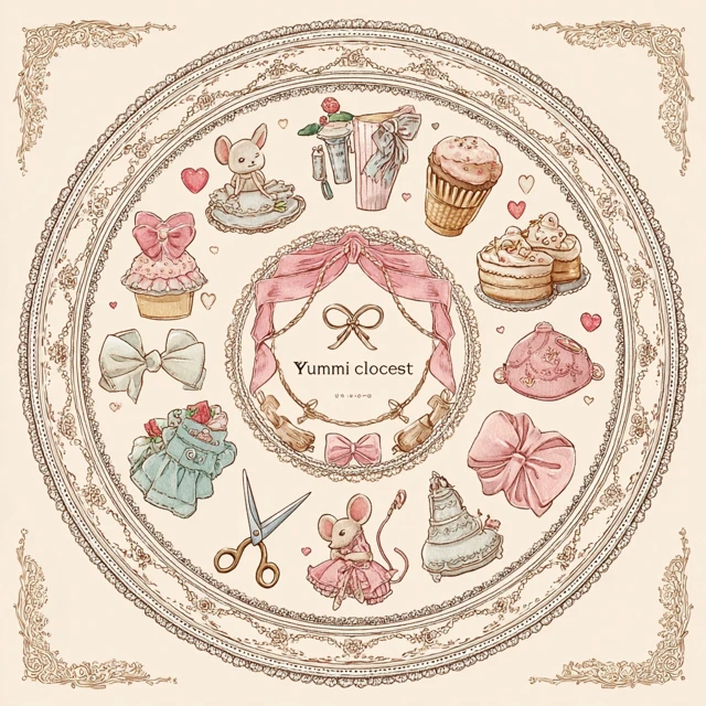 Yummi Closet Cute Illustration Vintage Style