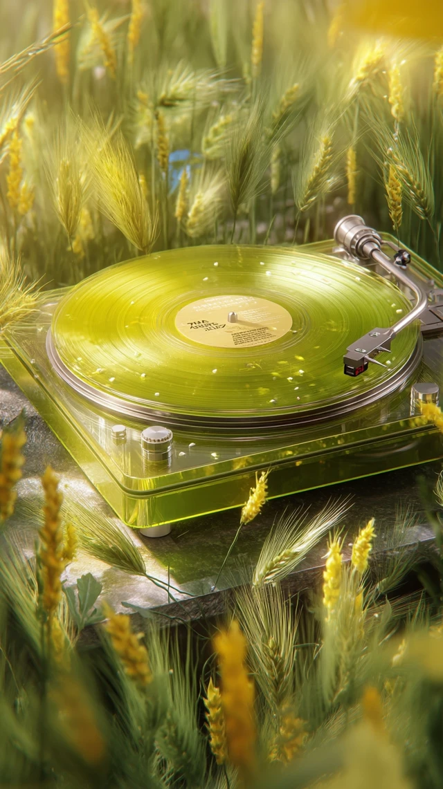 Little Fullness Festival Music Poster Wheat Vinyl Player