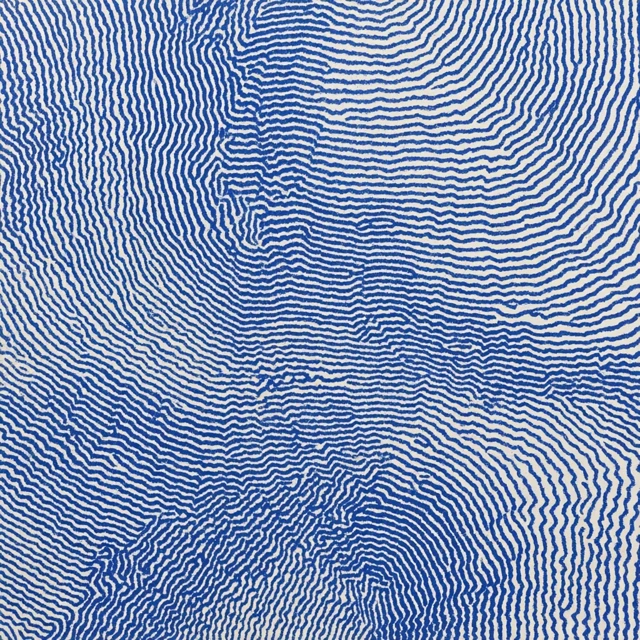 Abstract Blue Lines Pattern on White Background