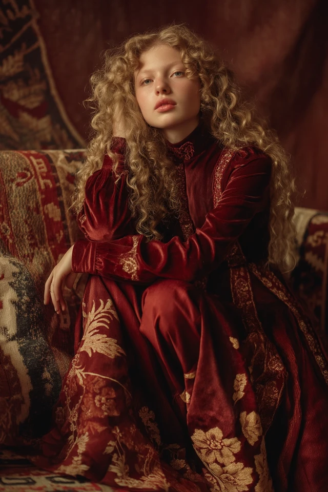 Beautiful Girl Russian Style Editorial Photo
