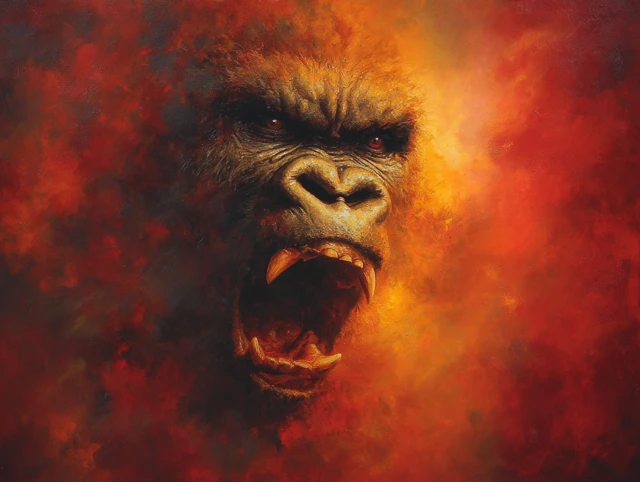 Gorilla Portrait by Boris Vallejo