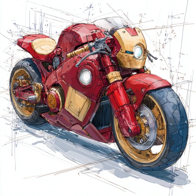 Iron Man Motorcycle Futuristic Bike Concept Art