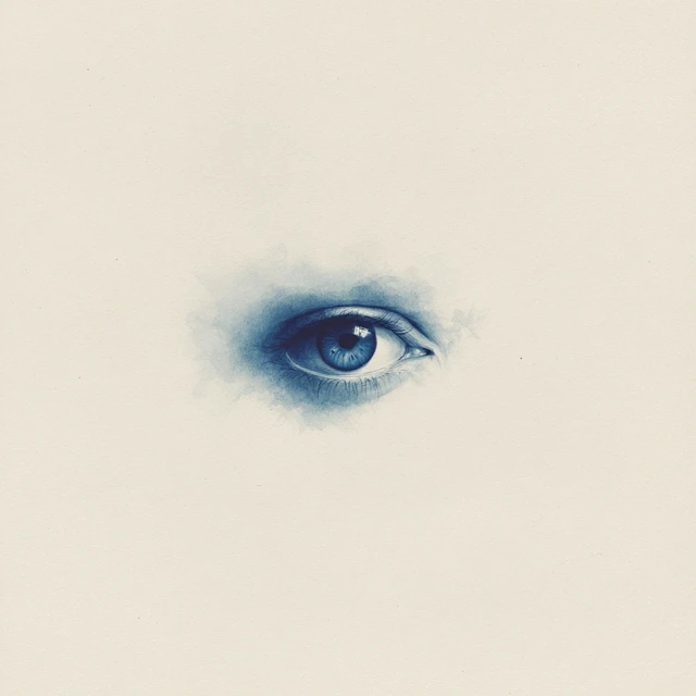 Blue Eye Illustration Minimalist Album Cover Art