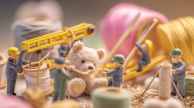 Teddy Bear Workshop: Miniature Workers at Play