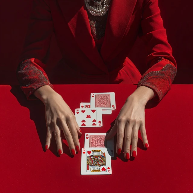 Elegant Hands Dealing Cards Casino Game