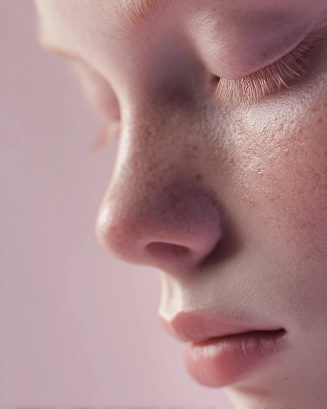 Dreamy Pastel Portrait Close Up Face Illustration