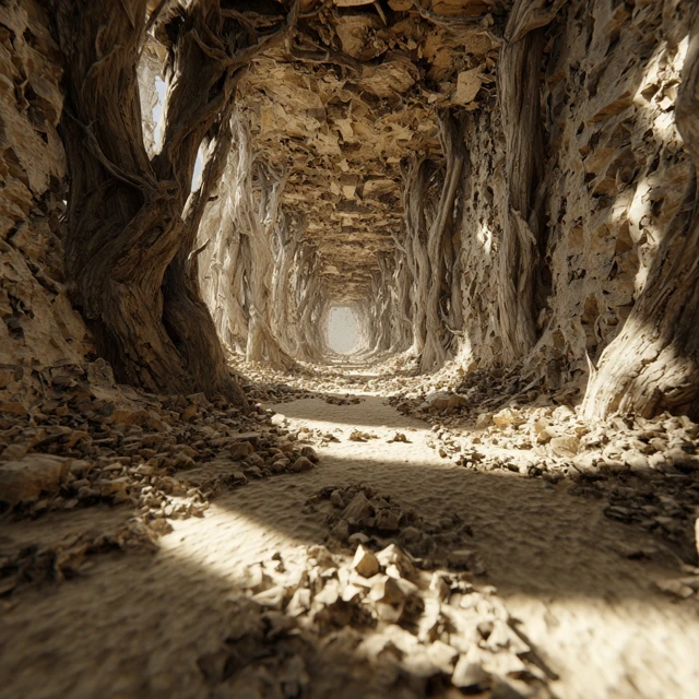 Pollution Tunnel 3D Walkthrough Desolate Landscape
