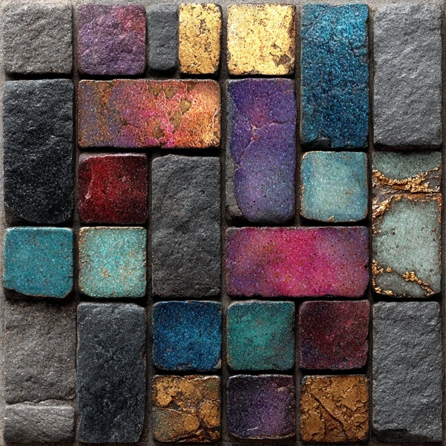 Multicolored Mosaic Tile Texture Background