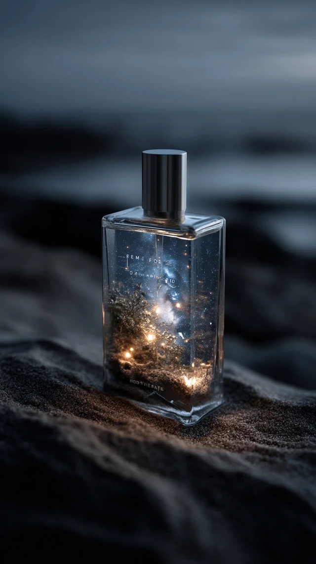 Mystical Perfume Bottle in Desert Night Fantasy