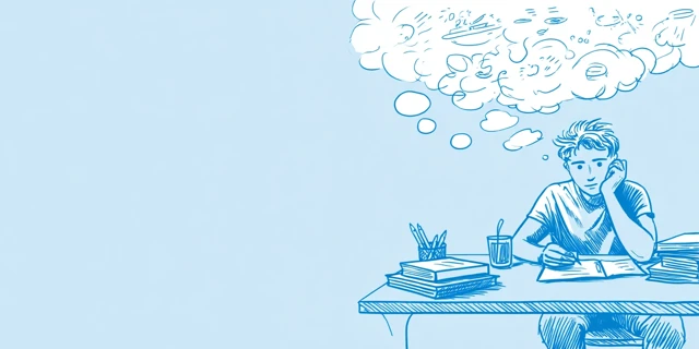 Student Exam Anxiety Illustration