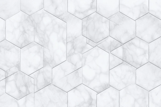 White Marble Hexagon Tile Texture