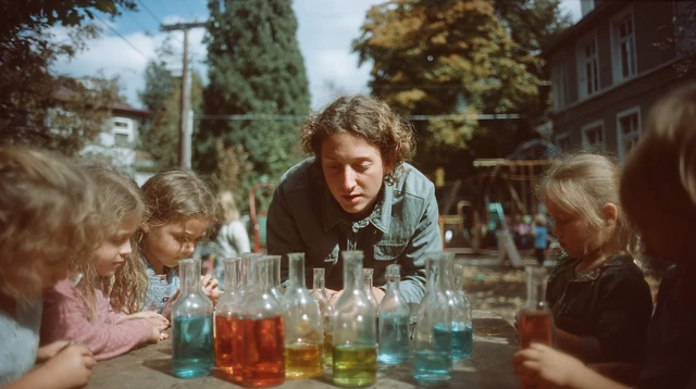Elementary Science Experiment Outdoors