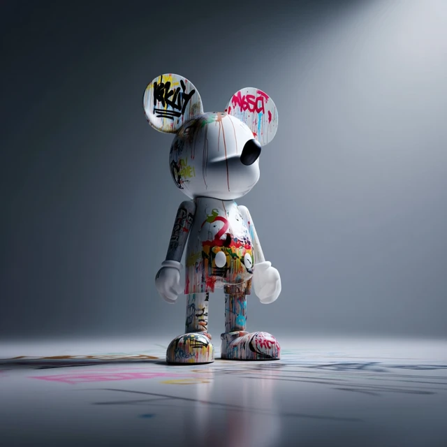 Graffiti Mickey Mouse Art - 4K Chrome Diorama