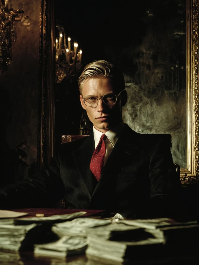 Elegant Businessman in a Moody Office