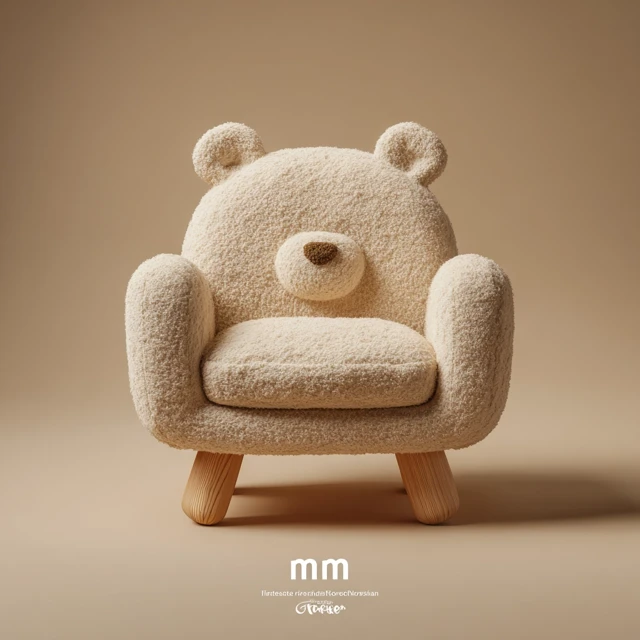 Teddy Bear Childrens Sofa Minimalist Design by MYSfallen