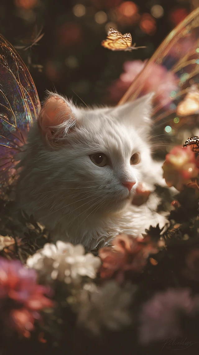 Fairy Cat in Enchanted Garden Magical Photography