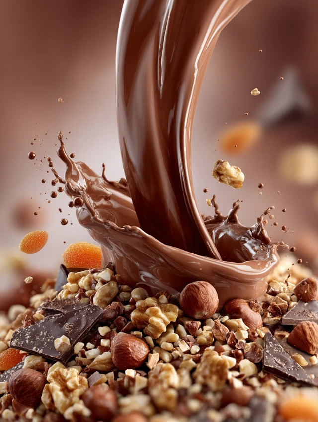 Chocolate Deluge with Dried Apricots and Nuts