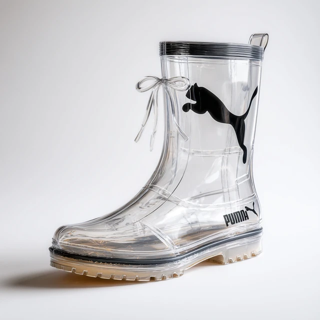 Transparent Puma Boot Product Photography