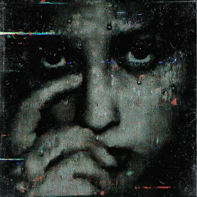 Distressed Portrait Artwork Emotional Expression