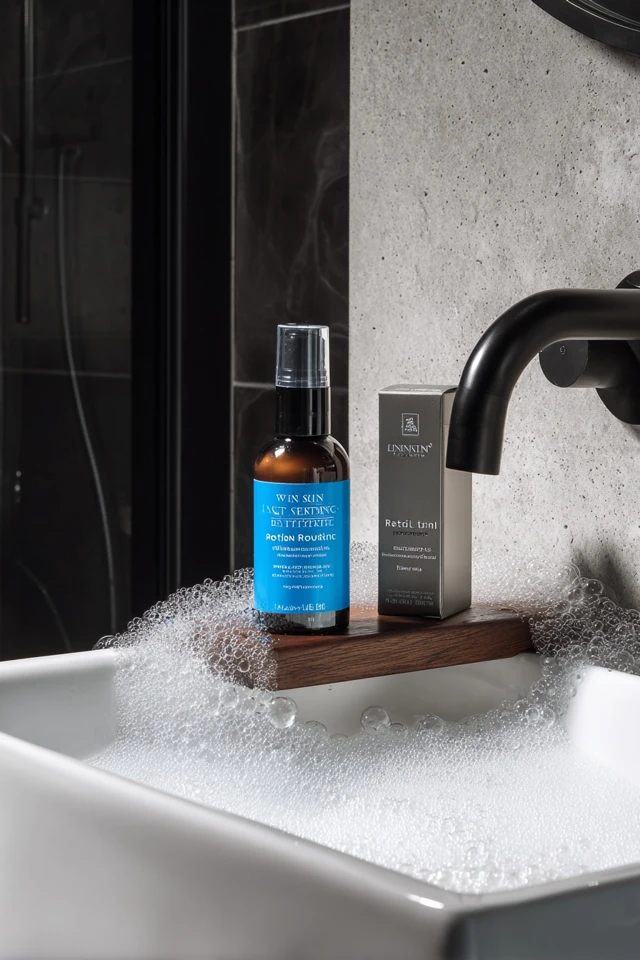Skin Serum Product Photo Elegant Bathroom Retinol