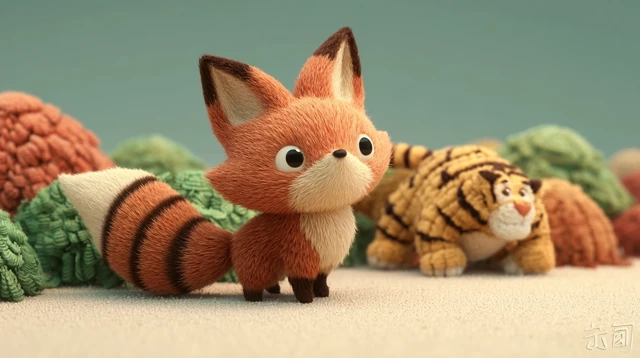 Cute Fox Cartoon 3D Illustration