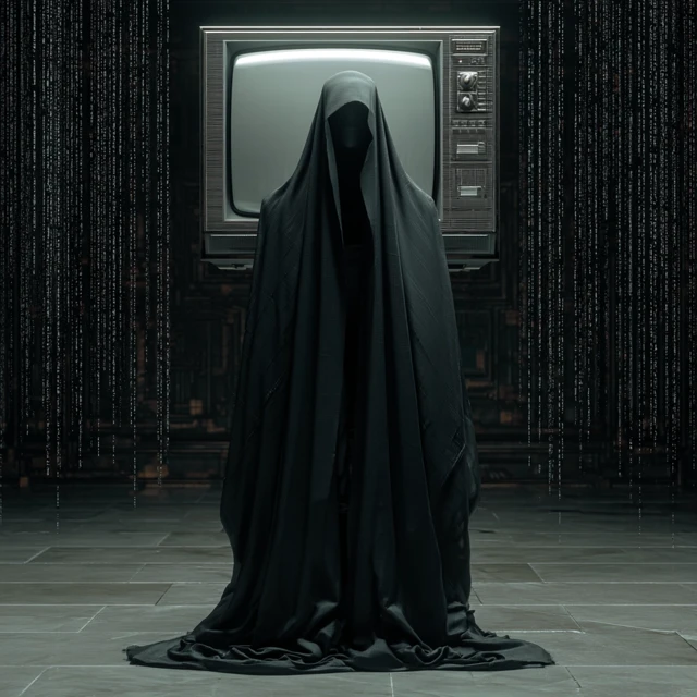 Digital Death in Black Robe with Error Screen