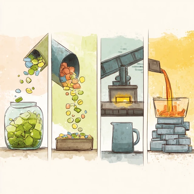 Recycling Process Illustration Childrens Book