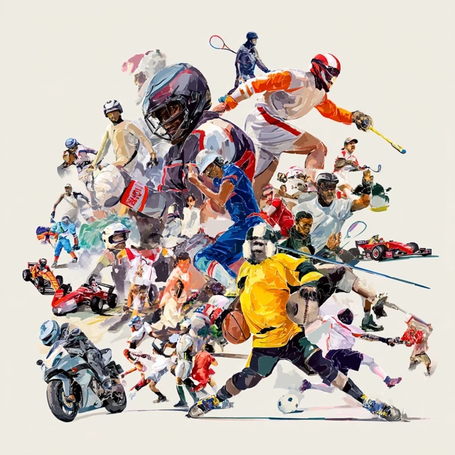 Sports Action Image Motorbike Soccer Tennis Rugby Formula 1