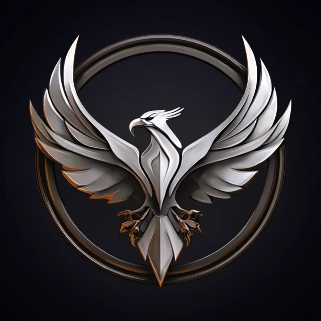 Osprey Superhero Logo - White Silver Emblem Design