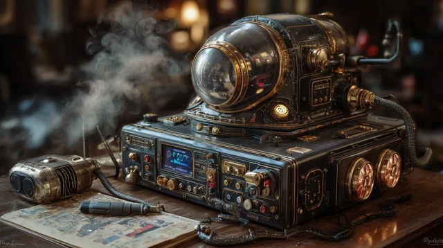Steampunk SciFi Desktop Computer Design