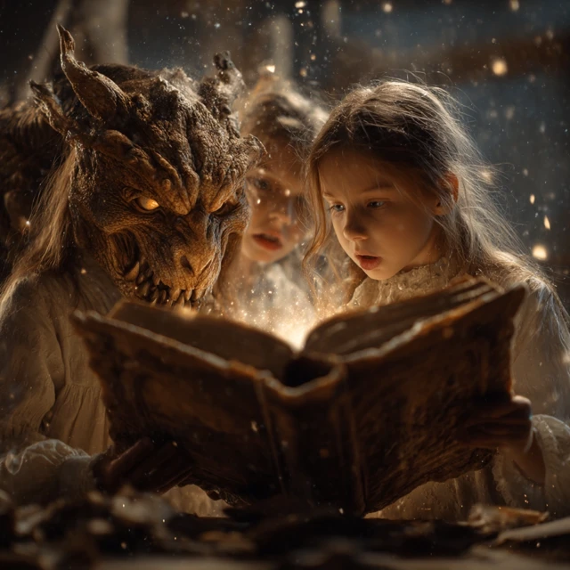 Monster Transformation Book Magic Girls 4K