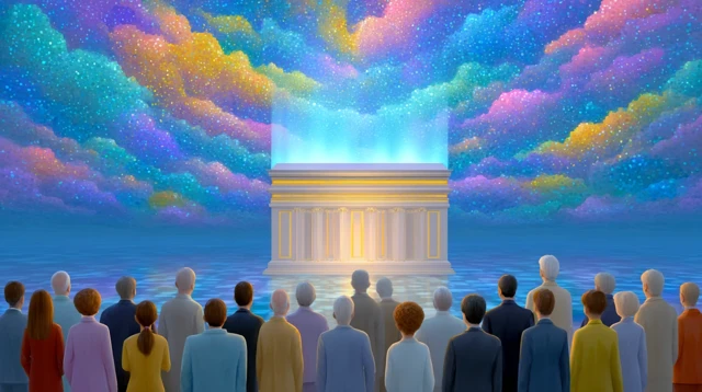 Democracy Hologram: Futuristic Vision of Unity